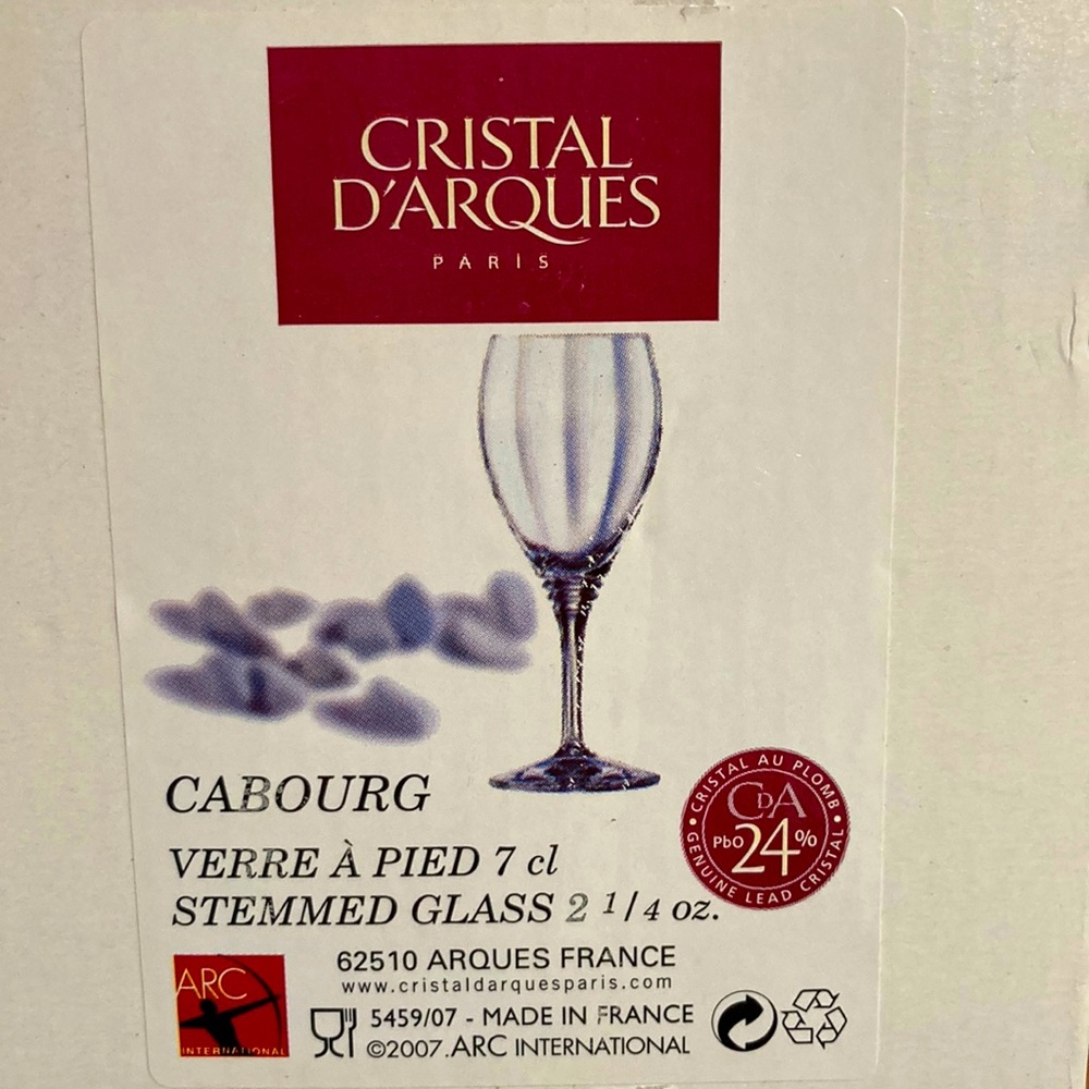 Cristal D’Arques Cabourg Verre A Pied Stemmed Glass